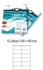 Europapier LINE Samolepicí etikety 100 listů ( 12 etiket 105 x 48 mm)