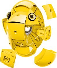 Geomag KOR Stavebnice - Žlutá 55 dílků