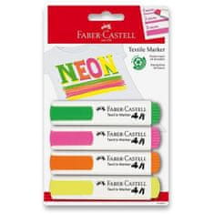 Faber-Castell Faber - Castel Popisovače na textil neonové 4 ks