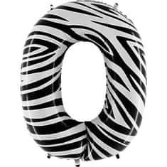 Grabo Nafukovací balónek číslo 0 zebra 102cm extra velký -