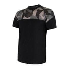 Sensor Triko krátké pánské MERINO IMPRESS černé/camo - XL