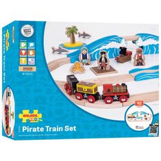 Bigjigs Rail Dřevěná vláčkodráha piráti