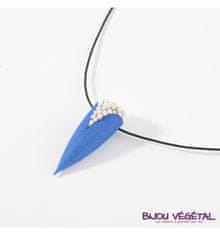 Živé šperky - Náhrdelník Tulipán modrý s trvalými bílými květy