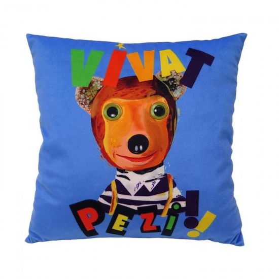 Kasperl & Pezi: Polštář 30x30 cm - Vivat Pezi / modrý