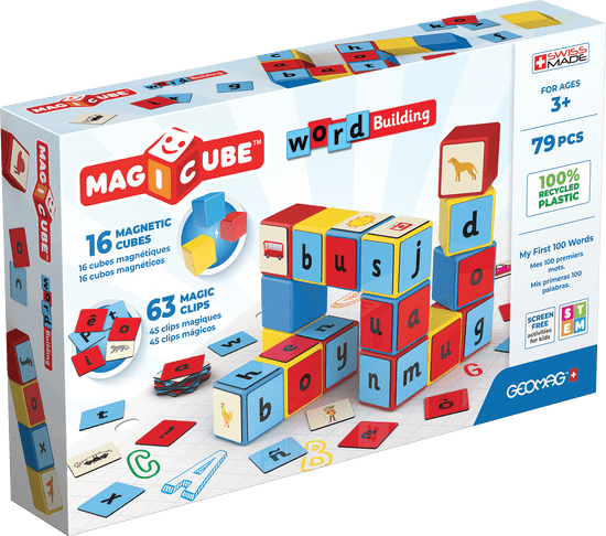 Geomag Magnetické kostky Magicube Word 79 kostek