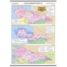 Vývoj českého státu III. (v 1. polovině 20. stol.) – školní nástěnná mapa/96 x 136 cm