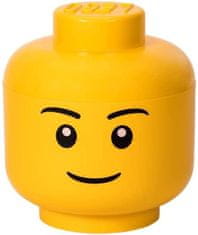 LEGO Úložný box hlava (velikost L) - chlapec