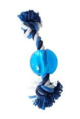 Buster Hračka pes Strong Ball s provazem sv. modrá, XS
