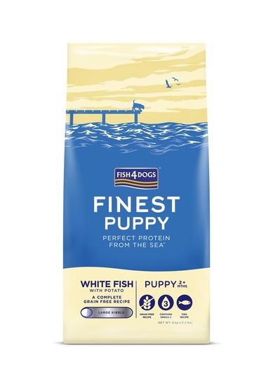 Fish4Dogs Granule velké pro štěňátka Finest bílá ryba s bramborami 6 kg, 2m+