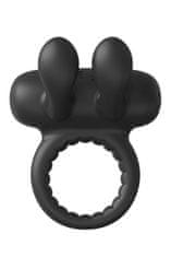 Dreamtoys RAMROD Rabbit Vibe Cockring (Black), erekční kroužek králíček vibrační