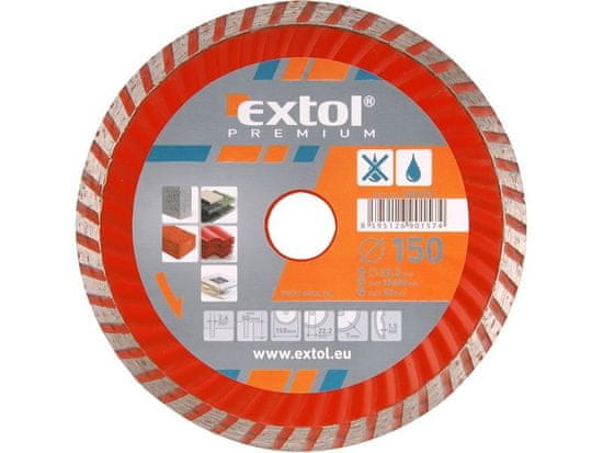 Extol Premium Kotouč diamant řezný ¤180x22,2mm TURBO