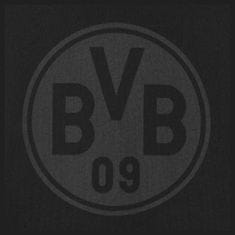 FotbalFans Mikina Borussia Dortmund, Černá, Klokaní kapsa, Kapuce, 80% Bavlna | L