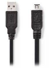 kabel USB 2.0 USB/ zástrčka USB-A - zástrčka Hirose Mini 4kolíkový/ černá/ 2m