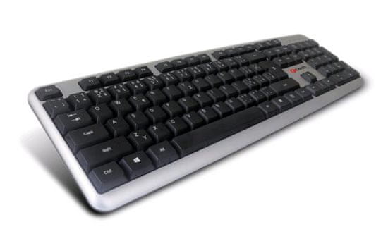 C-Tech klávesnice CZ/SK KB-102 USB slim silver