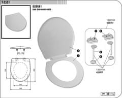 WC deska T-3551 bahama