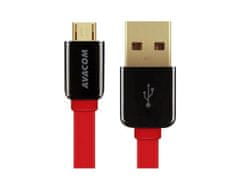 Avacom MIC-40R kabel USB - Micro USB, 40cm, červená