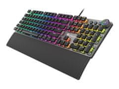 Genesis herní mechanická klávesnice THOR 400/RGB/Kailh Red/Drátová USB/US layout/Černá