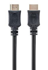 Kabel HDMI-HDMI 4,5m, 1.4, M/M stíněný, zlacené kontakty, CCS, ethernet, černý