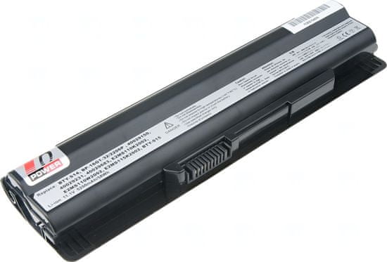 T6 power Baterie MSI CX650, FR610, FR620, FR700, FX400, FX600, FX610, FX700, 5200mAh, 58Wh, 6cell