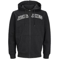 Jack&Jones Pánská mikina JJROUX Regular Fit 12241567 Black (Velikost XXL)