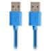 kabel USB 3.0/ zástrčka USB-A - zástrčka USB-A/ modrý/ 2m