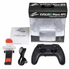 Evolveo Ptero 4PS, bezdrátový gamepad pro PC, PlayStation 4, iOS a Android