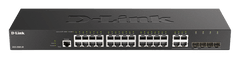 D-Link DGS-2000-28 Managed switch, 24x GbE, 4x RJ45/SFP, fanless