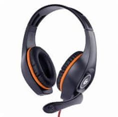 Gembird Stereo headset s mikrofónom, herný, 1 x 3.5 mm miniJack, čieny s oranžovým pásom