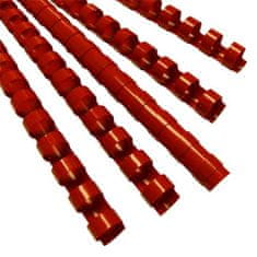 EUROSUPPLIES Vázací hřbet plastový A4 průměr 16mm červený 100ks