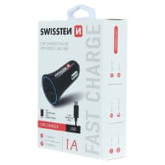 SWISSTEN CAR CHARGER WITH USB 1A POWER + CABLE MICRO USB