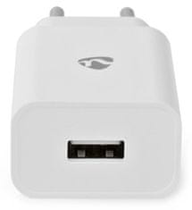 Nedis síťová nabíječka/ USB-C/ 2.4 A/ 5.0 VDC/ bílá/ kabel 1m