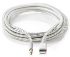 Nedis PROFIGOLD Apple Lightning 8pin kabel s adaptérem/ Apple Lightning zástrčka – 3,5 mm jack zástrčka/ nylon/ BOX/ 1m