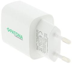 PATONA nabíječka/ USB-C/ vstup /100-240V/ výstup 5V/3.0A, 9V/2.22A, 12V/1.67A/ 20W Power delivery/ bílá