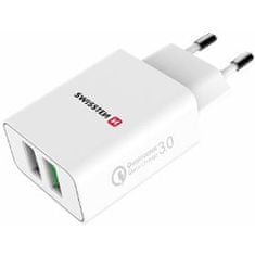 SWISSTEN SÍŤ.ADA 2x USB QC 3.0 23W BÍLÝ