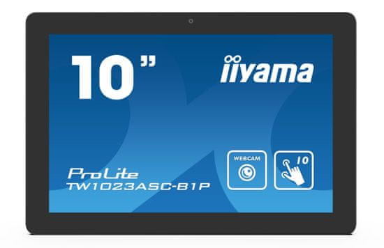 iiyama 10" TW1023ASC-B1P, IPS, HD, capacitive, 10P, 450cd/m2, mini HDMI, WiFi, Webcam, Android 8.1