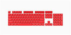 PBT DOUBLE-SHOT PRO Keycap Mod Kit - 104-Key, NA, ORIGIN Red