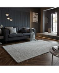 Flair Kusový ručně tkaný koberec Tuscany Textured Wool Border Grey Marl 120x170