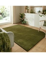 Flair Kusový ručně tkaný koberec Tuscany Textured Wool Border Green 120x170