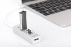 Digitus USB 2.0 Type-C s ctečka karet 3x USB 2.0. 1x SD, 1x MicroSD Port, Hliník