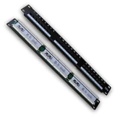 DATACOM Patch panel 24x RJ-45,Cat5e UTP,1U,19" LSA