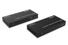 Digitus DS-55522 HDBaseT KVM Extender Set, 150 m 4K/60Hz, USB 1.1, PoC, IR, černý