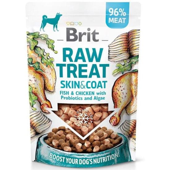 Brit Raw Treat Dog Skin & Coat Freeze-dried treat and topper Fish&Chicken 40 g