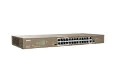 Tenda TEF1126P-24-410W PoE AF / AT switch - 24x PoE 100 Mb/s + 2x Uplink 1Gb/s RJ45/SFP,PoE+ 370W