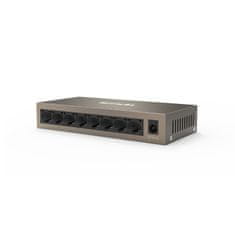 Tenda TEG1008M 8-port Gigabit Switch, 8x 10/100/1000 Mb/s, Fanless, MAC 4K, napájení AC/DC, i na zeď