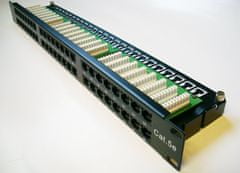 DATACOM Patch panel 19" UTP 48 port CAT5E LSA 1U BK (6x8p)