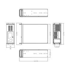 DATACOM 19" Case IPC 4U/585mm Černý bez PSU