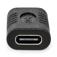 Nedis USB adaptér/ USB 3.2 Gen 2/ USB-C zásuvka/ USB-C zásuvka/ 10 Gbps/ černý