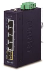 Planet IGS-510TF Průmyslový Switch 4x 1000Base-t, 1x SFP, dual power, 9-48VDC, -40 +75°C