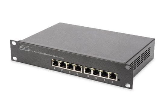 Digitus 10 palcový 8 portový gigabitový Ethernet PoE + přepínač, L2 + management