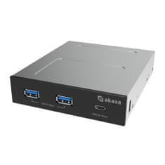 Akasa USB hub USB 20Gbps + 2x 5Gbps Type-A